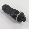 Nylon M12 front mount rear mount power connector with dustproof cover